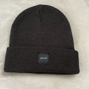 NWOT PINK Victoria’s Secret beenie hat. Color black.